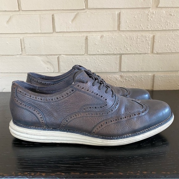 Cole Haan C23638 ØriginalGrand Wingtip Oxford Copper Brown Ivory Sz 10 M main image 5